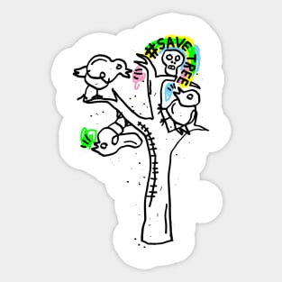 Save Tree Sticker